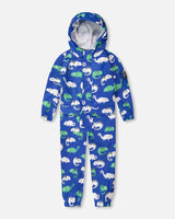 Rain One-Piece In Polyurethane Blue Chameleon Print-0