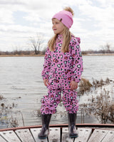 Rain One-Piece In Polyurethane Pink Heart Print-1