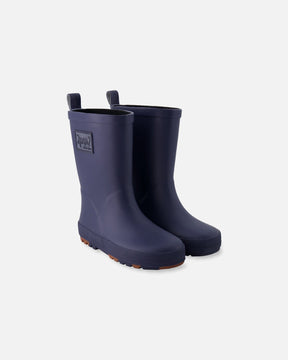 Rain Boots In Natural Rubber Navy Blue-0
