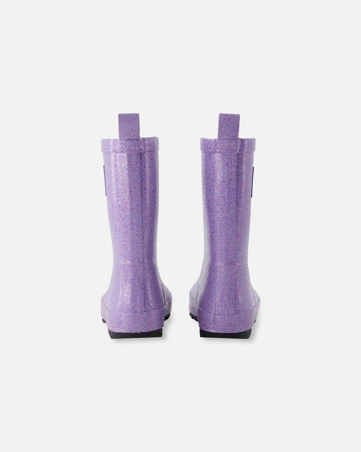 Rain Boots In Natural Rubber Purple Glitter-4