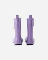 Rain Boots In Natural Rubber Purple Glitter-4