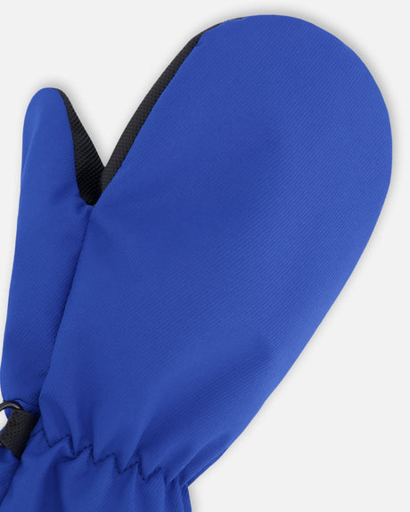 Mid-Season Mittens In Recycled Polyester Royal Blue-3