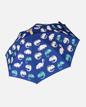 Color-Changing Umbrella Blue Chameleon Print-0
