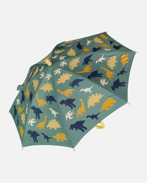 Umbrella Green Dinosaur Print-0