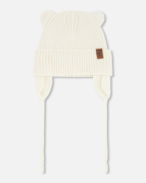 Baby Knit Hat Off White-0