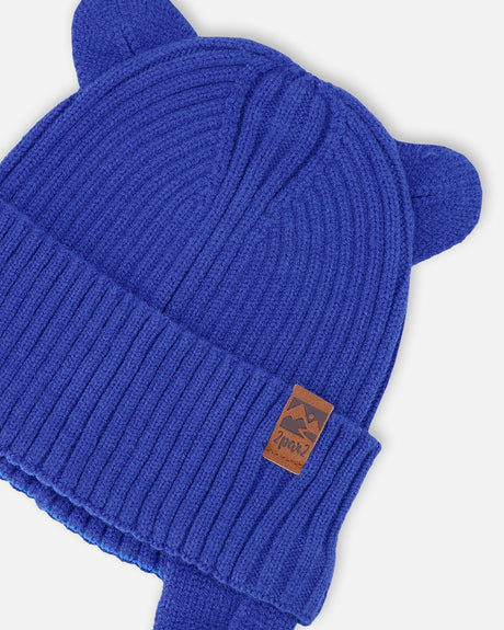 Baby Knit Hat Royal Blue-3