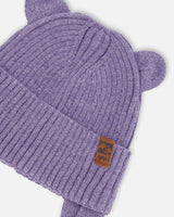 Baby Knit Hat Lavender-4