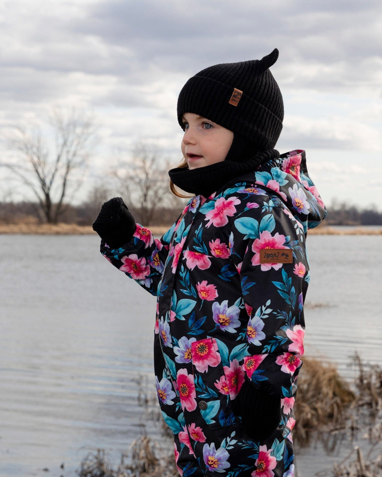 Baby Knit Hat Black-1