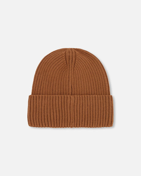 Knit Hat Brown-2