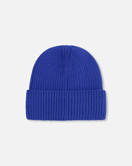 Knit Hat Royal Blue-3
