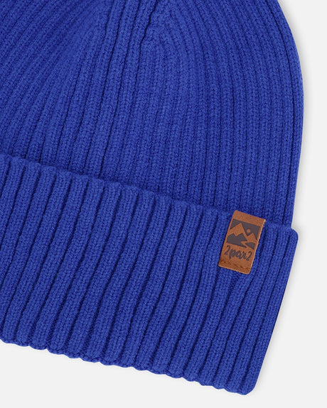 Knit Hat Royal Blue-4
