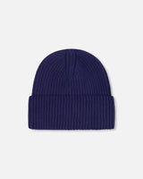 Knit Hat Navy Blue-3