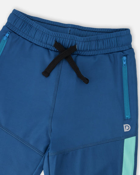 Athletic Pants In Recycled Polyester Teal-2