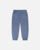 Parachute Jogger With Patch Pockets Blue Grey-2