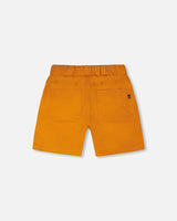 Parachute Shorts With Patch Pockets Burnt Orange-2