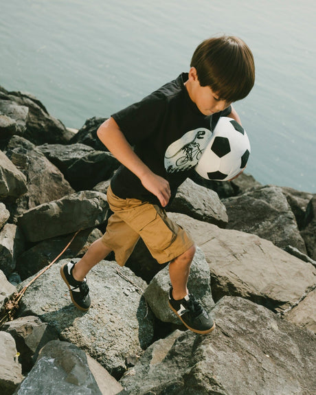 Stretch Twill Bermuda With Cargo Pockets Beige-1