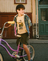 Stretch Twill Bermuda With Cargo Pockets Dark Khaki Green-1