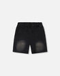 French Terry Grey Denim Shorts-0