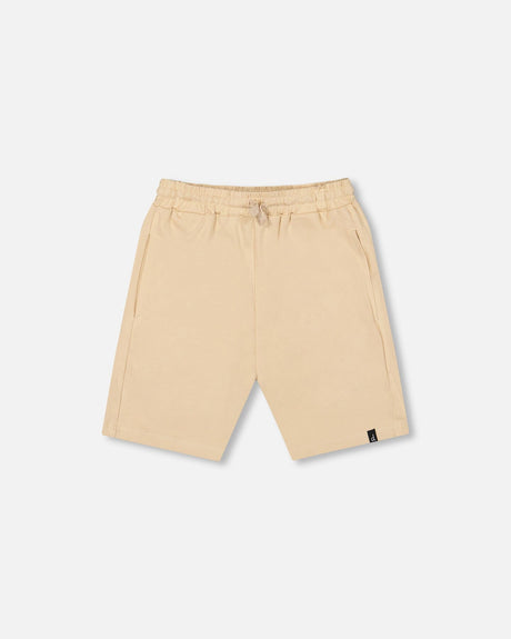 Organic Cotton Jersey Shorts Beige-0