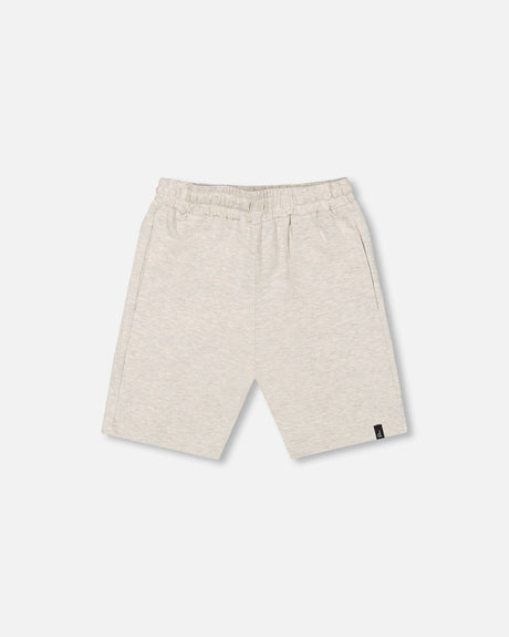 Organic Cotton Jersey Shorts Heather Grey-0