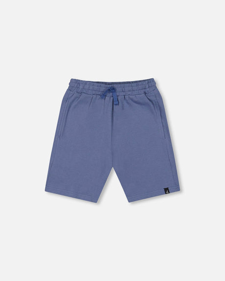 Organic Cotton Jersey Shorts Blue-0