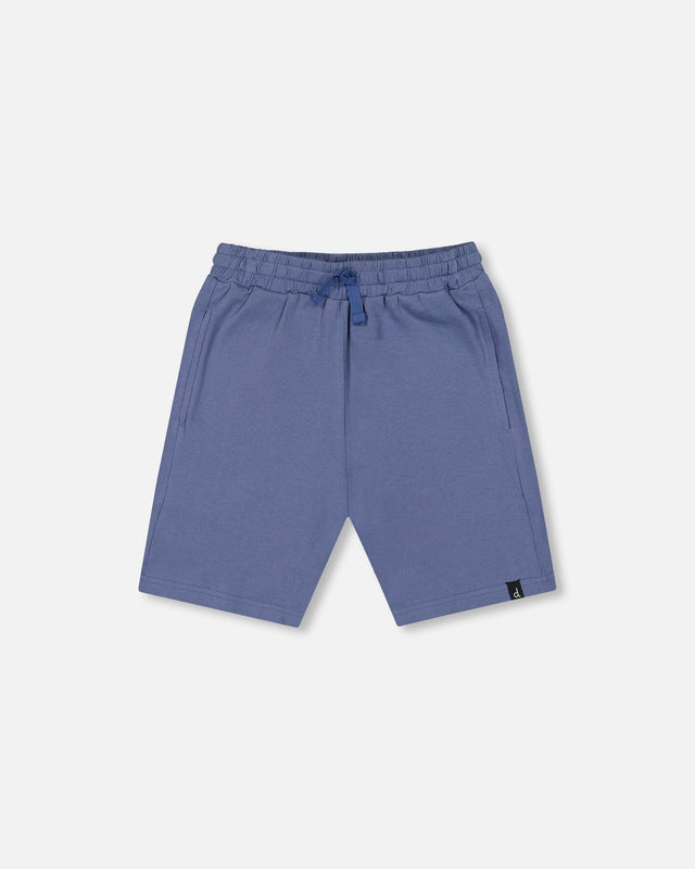 Organic Cotton Jersey Shorts Blue-0