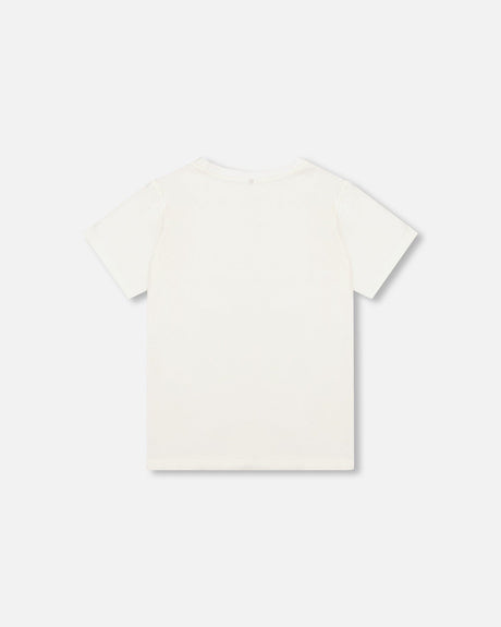 Organic Cotton Jersey T-Shirt Solid Off White-1