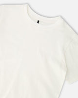 Organic Cotton Jersey T-Shirt Solid Off White-2