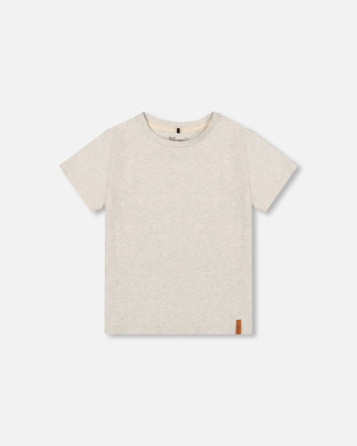 Organic Cotton Jersey T-Shirt Solid Heather Grey-0