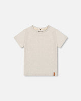 Organic Cotton Jersey T-Shirt Solid Heather Grey-0