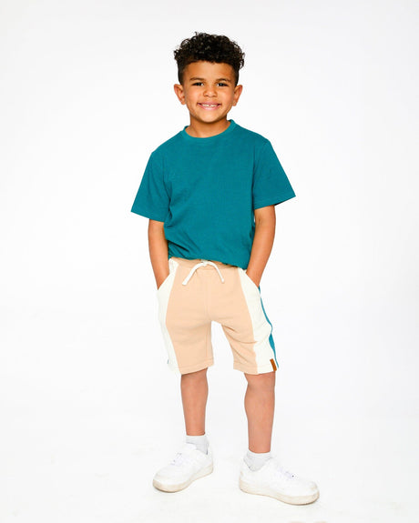 Organic Cotton Jersey T-Shirt Solid Dark Turquoise-1