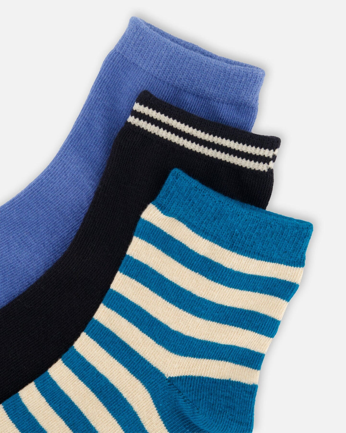 Socks (3 Pairs) Set Striped Green-2