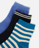 Socks (3 Pairs) Set Striped Green-2