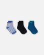 Socks (3 Pairs) Set Striped Blue-0