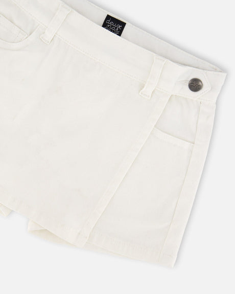 Stretch Twill Skort White-3