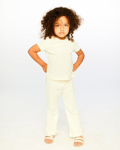 Crinkle Jersey Leggings Off White-1