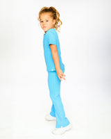 Crinkle Jersey Leggings Blue-1