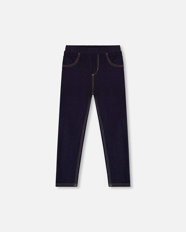 Navy Blue Denim Jeggings-0