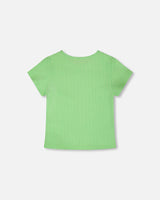 Crinkle Jersey T-Shirt Mint Green-2