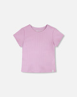 Crinkle Jersey T-Shirt Lilac-0