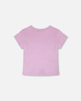 Crinkle Jersey T-Shirt Lilac-2