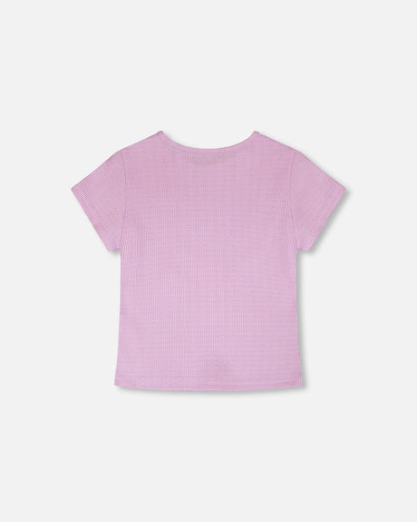 Crinkle Jersey T-Shirt Lilac-2