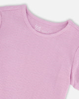 Crinkle Jersey T-Shirt Lilac-3