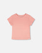 Crinkle Jersey T-Shirt Off Peach Pink-0