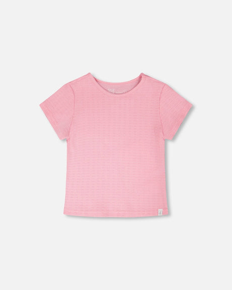 Crinkle Jersey T-Shirt Pink-0