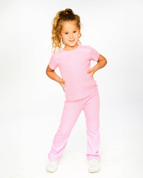 Crinkle Jersey T-Shirt Pink-1