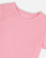 Crinkle Jersey T-Shirt Pink-3