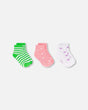 Socks (3 Pairs) Striped Green-0