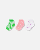 Socks (3 Pairs) Striped Green-1