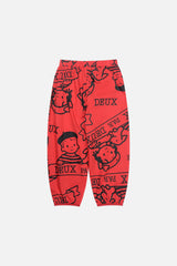40Th Anniversary Printed Poplin Pant Poppy Red-2